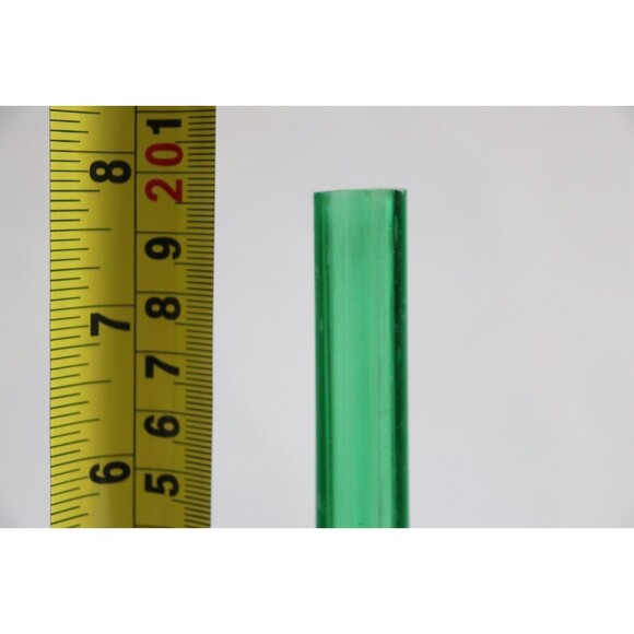 Vintage Elephant Foot Glass Vase Green MCM - Picture 4 of 4